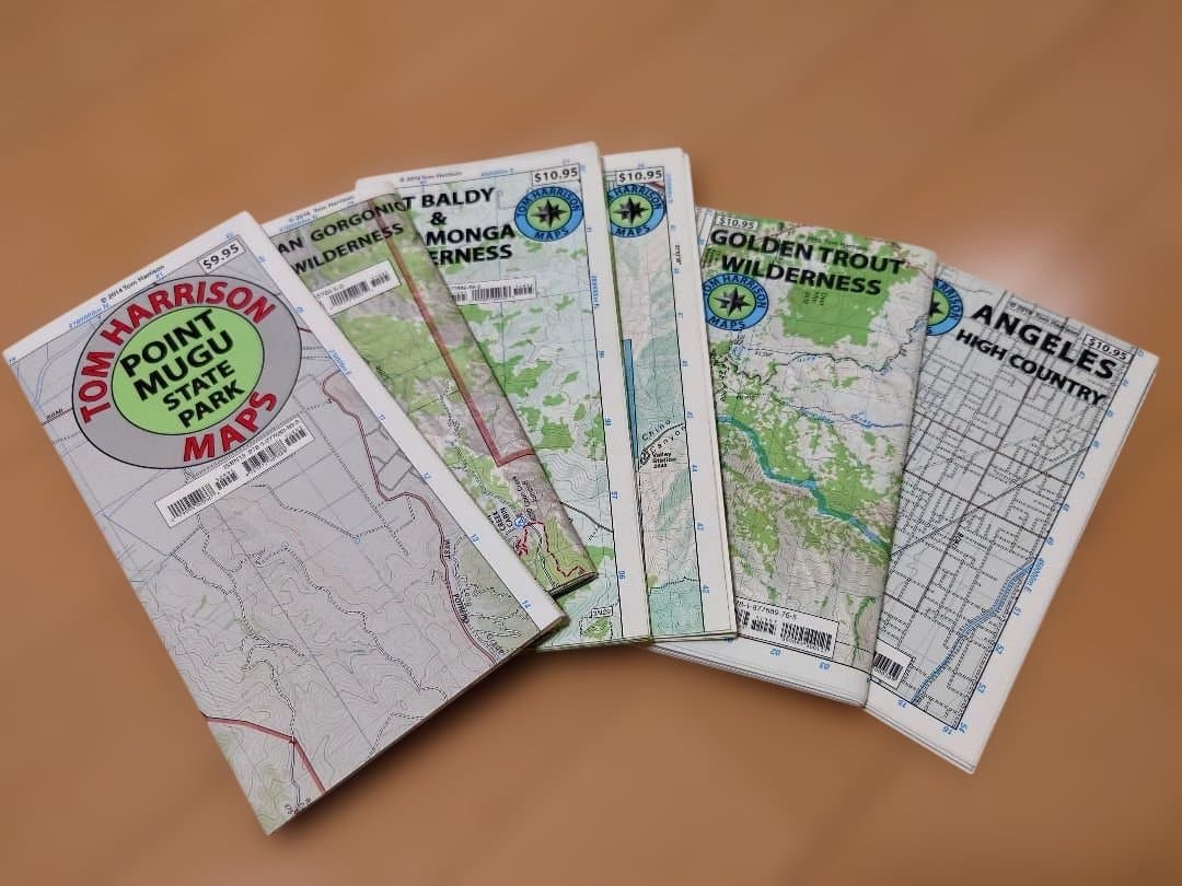 【米国購入品】カリフォルニア州近郊のトレイルマップ 登山地図