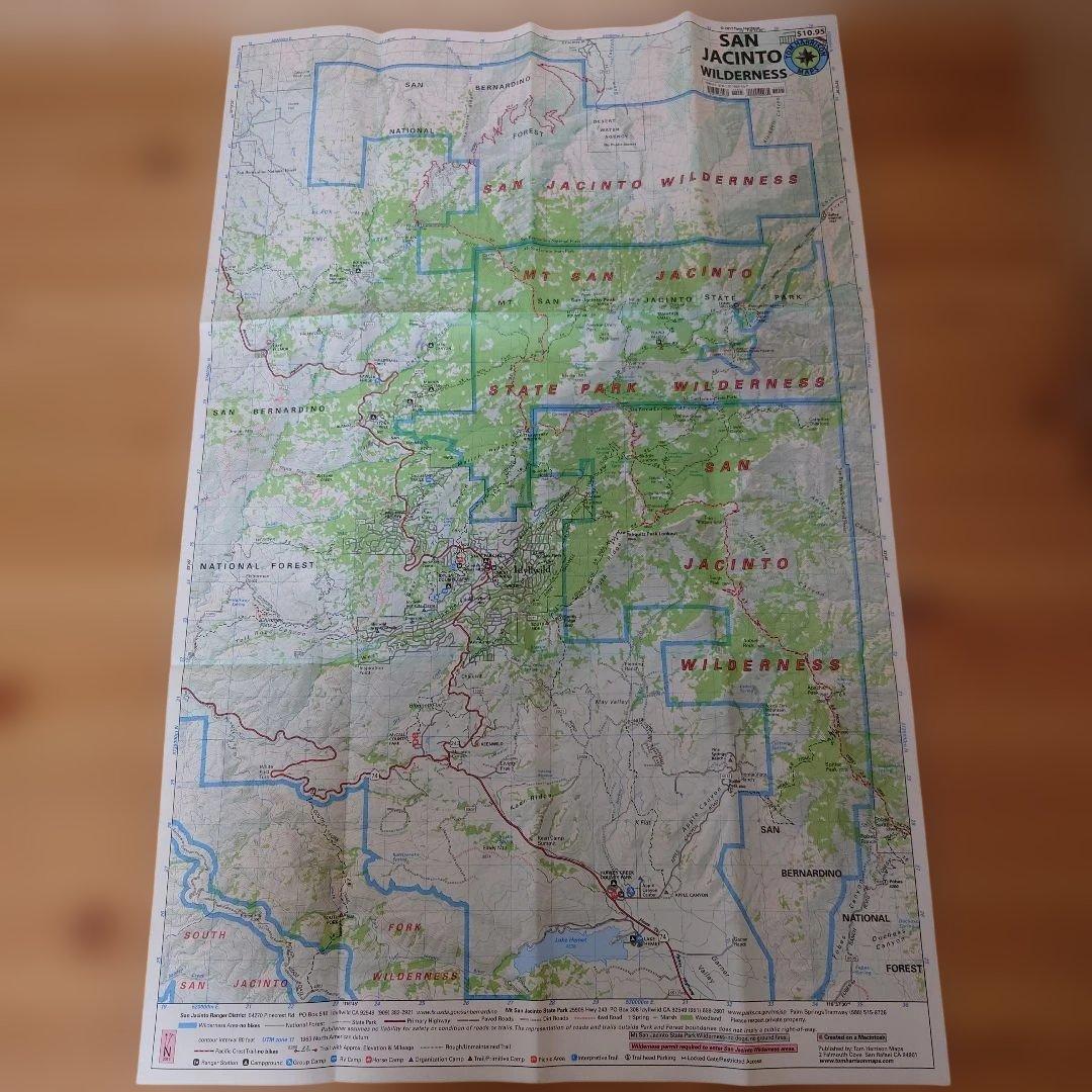 【米国購入品】カリフォルニア州近郊のトレイルマップ 登山地図