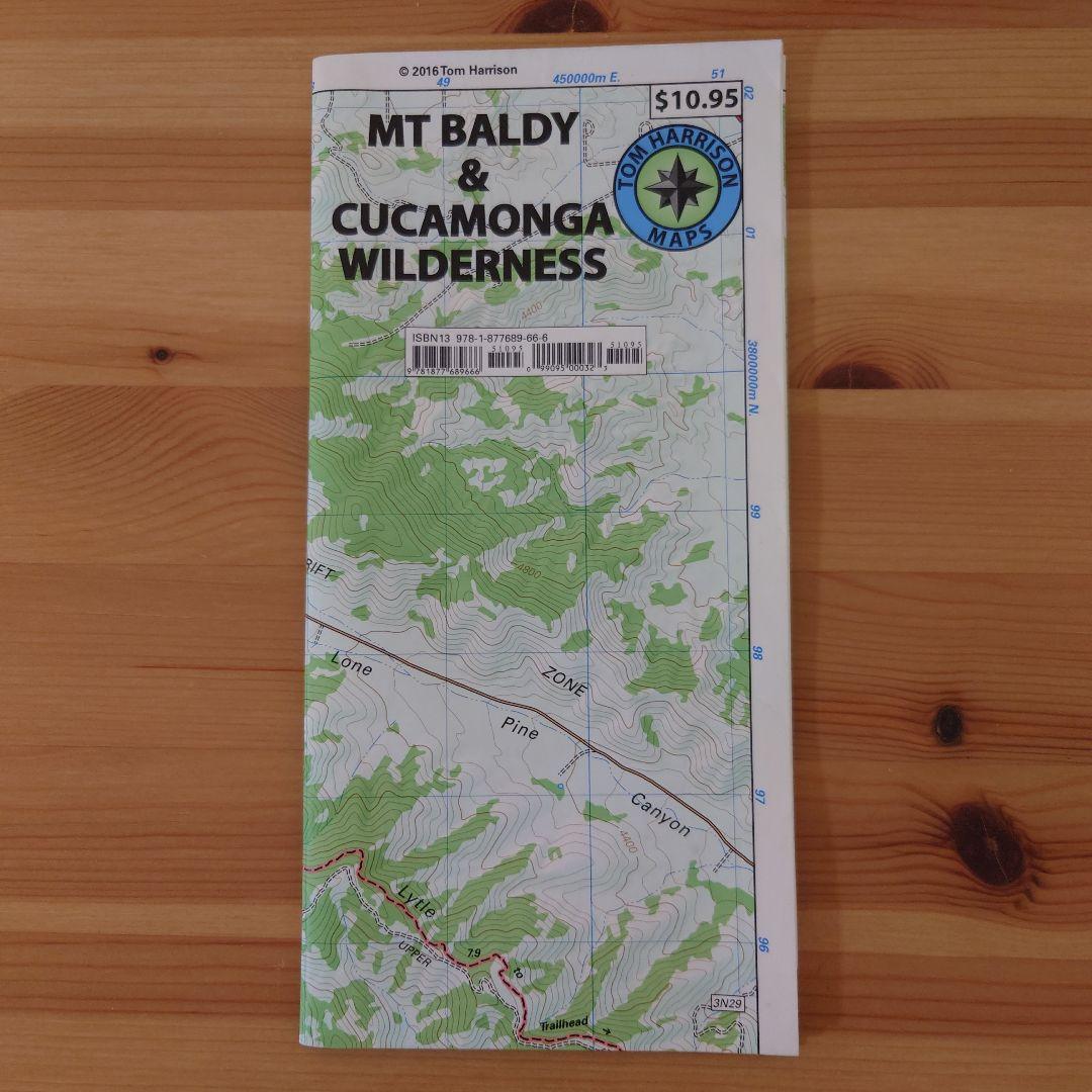 【米国購入品】カリフォルニア州近郊のトレイルマップ 登山地図