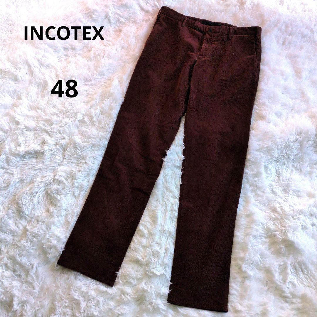 INCOTEX インコテックス　コーデュロイ　size48　エンジ　チノパン