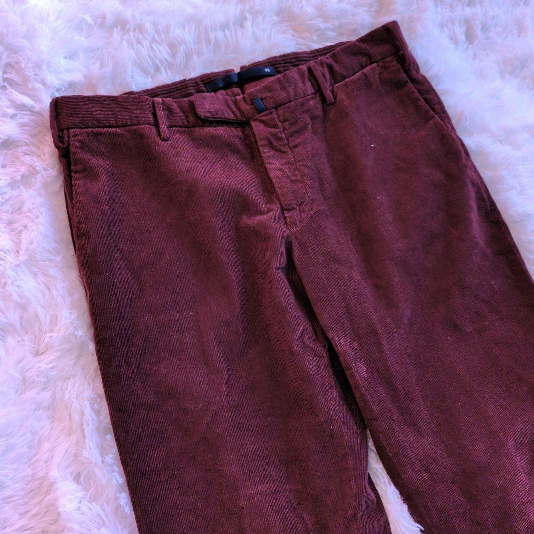 INCOTEX インコテックス　コーデュロイ　size48　エンジ　チノパン