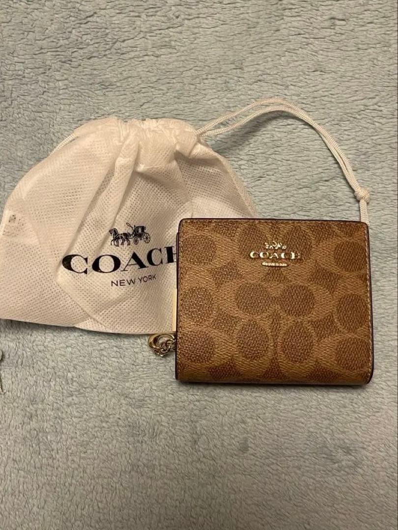 COACH 二つ折り財布 ブラウン