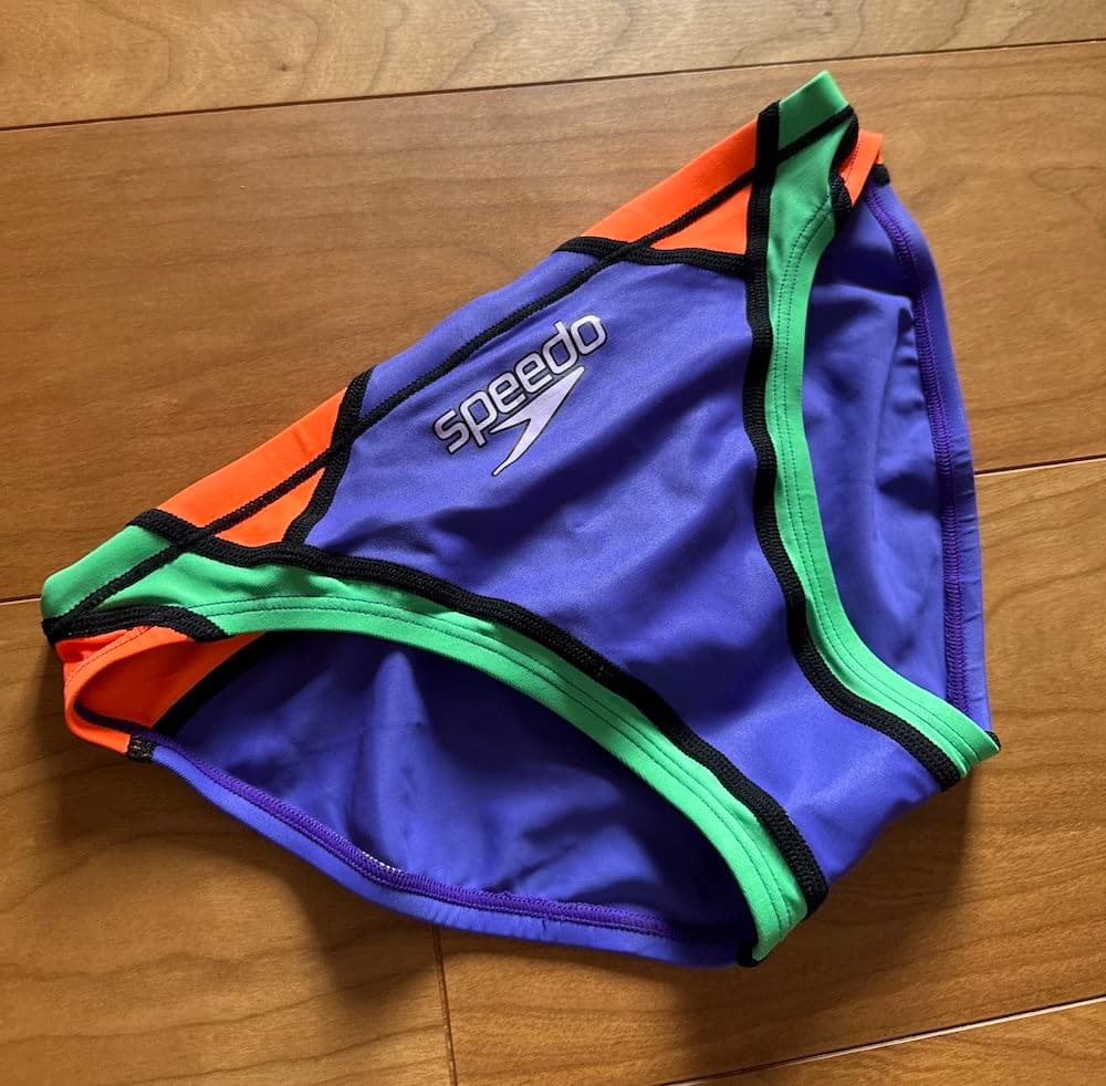 【ほぼ未使用】SPEEDO ショートブーン パープル　エヴァ M 光沢 競パン