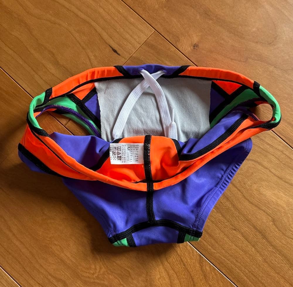 【ほぼ未使用】SPEEDO ショートブーン パープル　エヴァ M 光沢 競パン