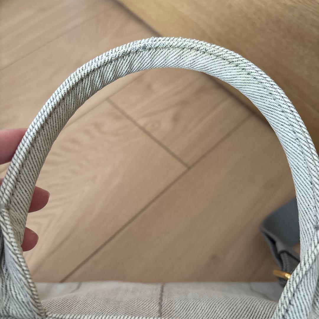 PRADA トートバッグ アイボリー キャンバス