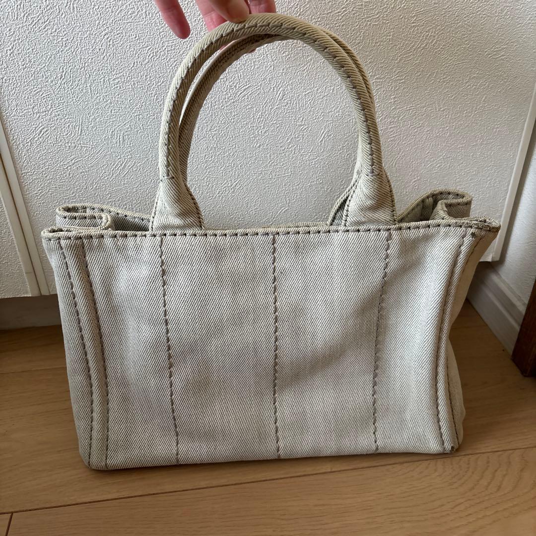 PRADA トートバッグ アイボリー キャンバス