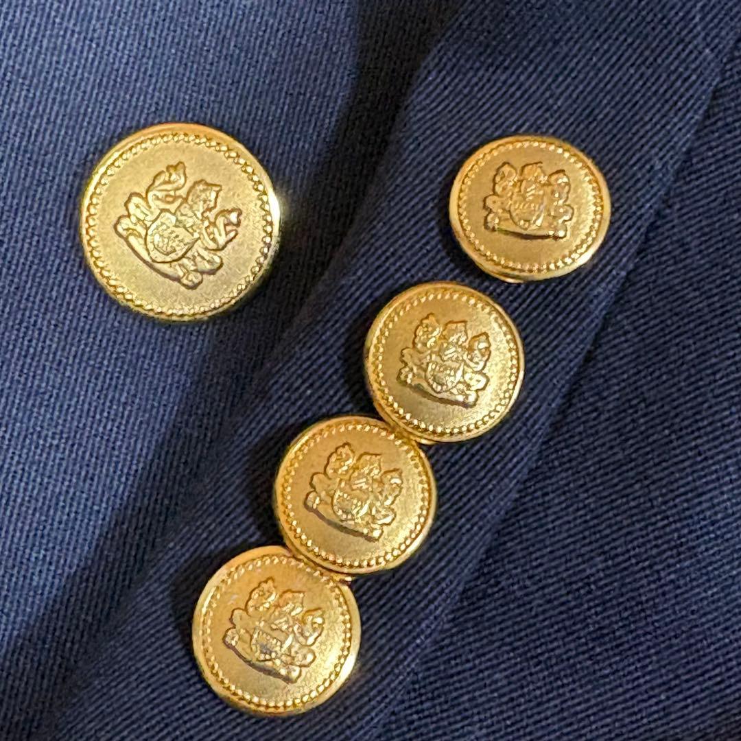 アクアスキュータム　金ボタン　紺ブレ　ダブルブレスト テーラードジャケット