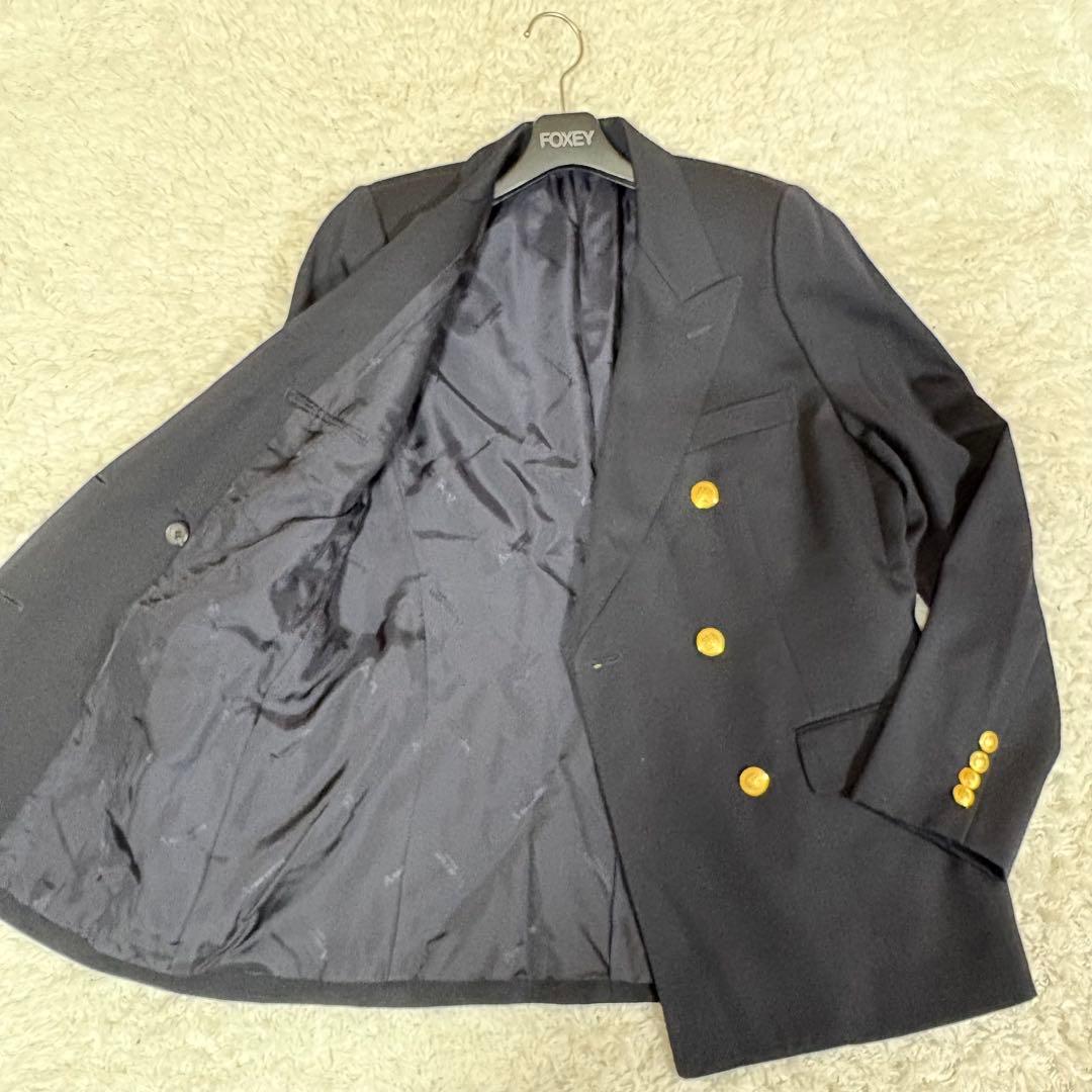 アクアスキュータム　金ボタン　紺ブレ　ダブルブレスト テーラードジャケット