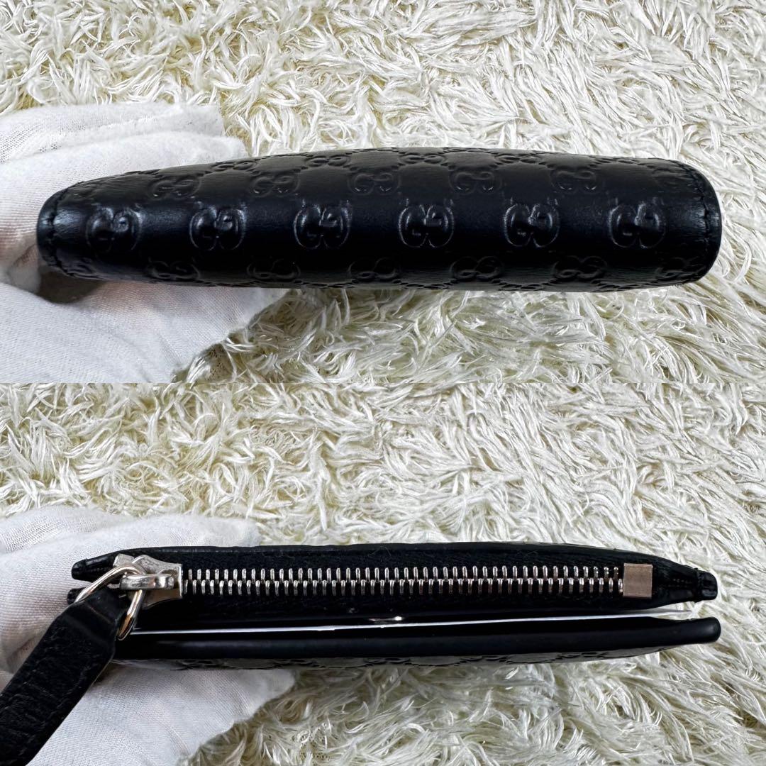 極美品✨グッチ　二つ折り財布　マイクロシマ　付属品完備　黒　544475