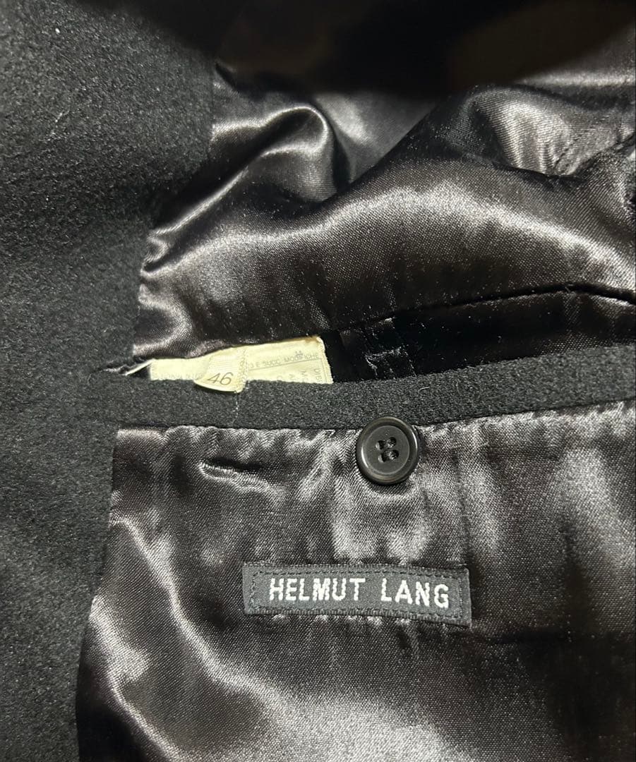 週末価格【本人期】HELMUT LANG ブラック チェスターコート 46