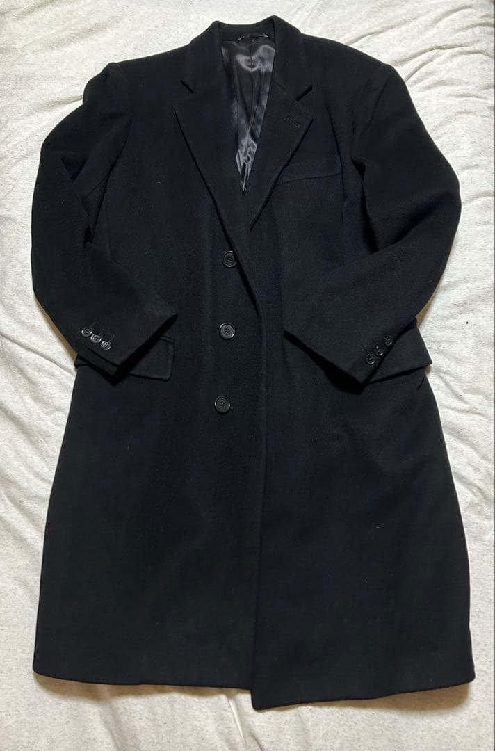 週末価格【本人期】HELMUT LANG ブラック チェスターコート 46