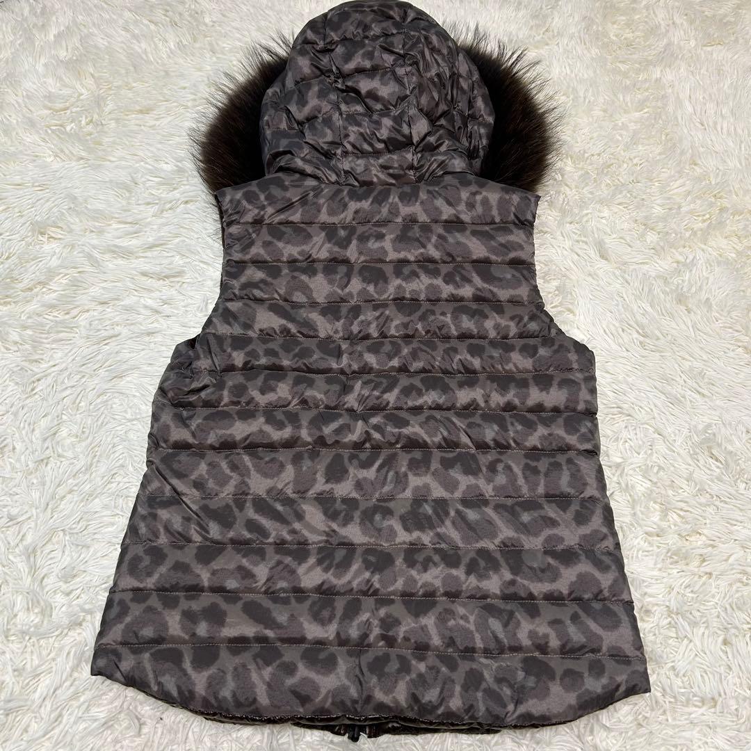 タトラス リバーシブル 2WAY ダウンベスト キルティング レオパード 2