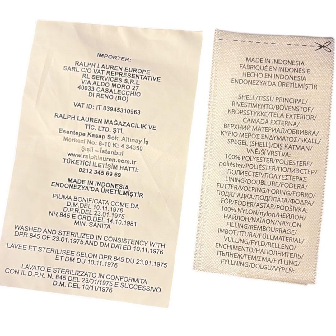 ポロラルフローレン　ダウンベスト　Sサイズ　ビックポニー　美品