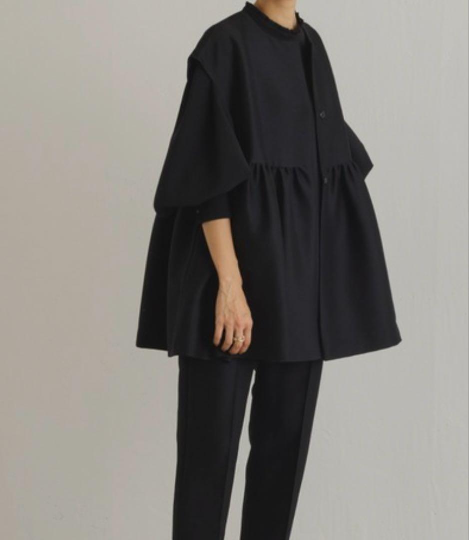 超美品　ビアズリー　ペブラム　ギャザージレ ブラック　セレモニー