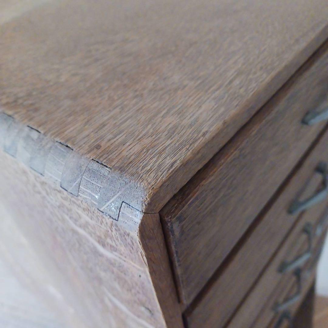 小引出し　5杯　品目差し付き　書類棚　木製