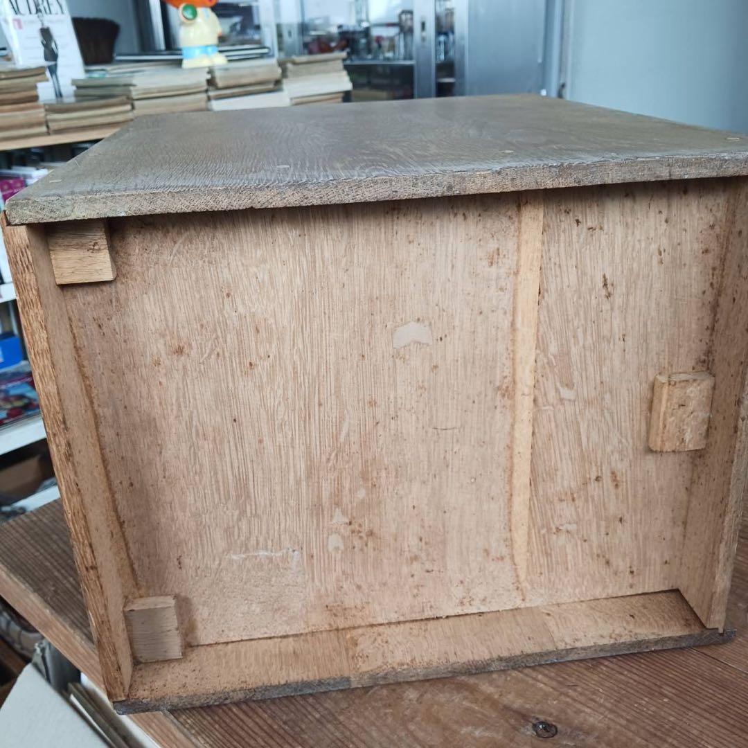 小引出し　5杯　品目差し付き　書類棚　木製