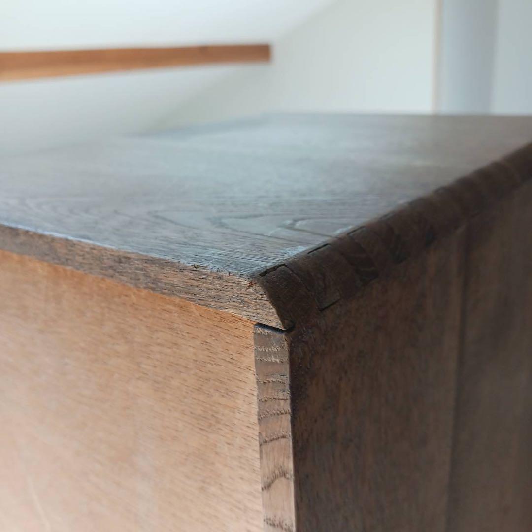 小引出し　5杯　品目差し付き　書類棚　木製