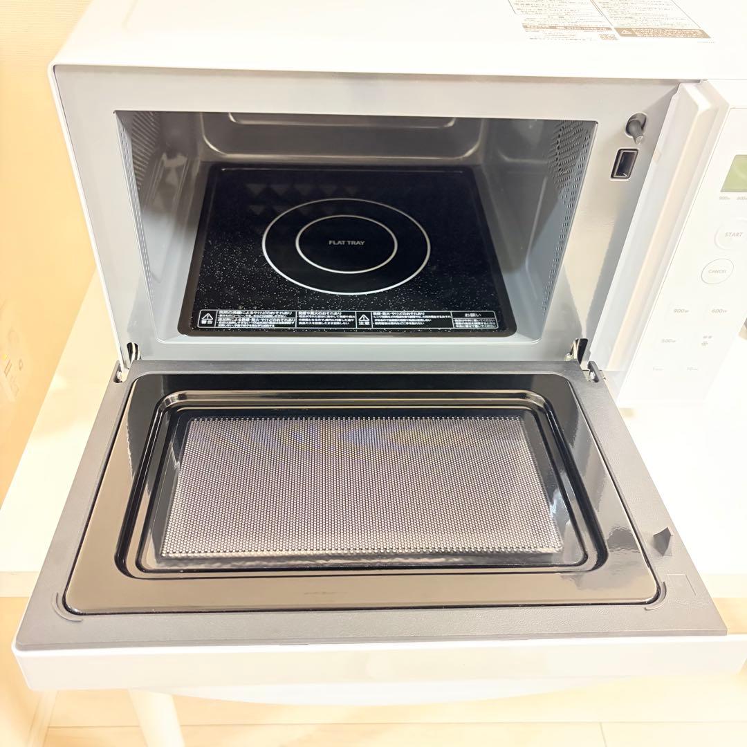 25年製 TOSHIBA 東芝 電子レンジ 17L 縦開き 単機能 フラット 白