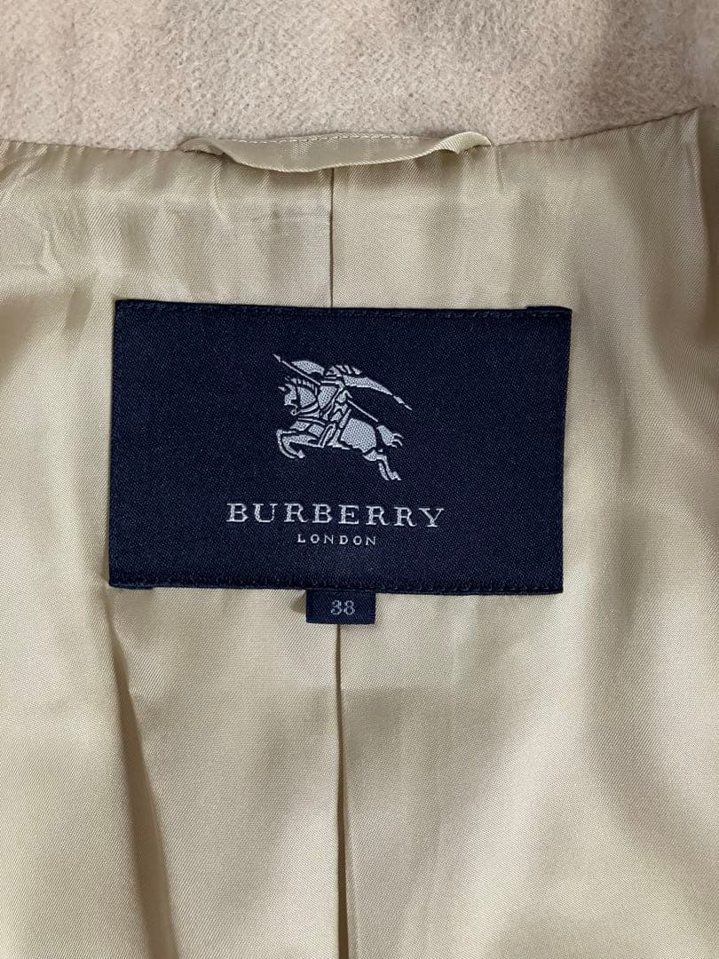 バーバリーロンドンアンゴラ・ウール　コート　トレンチ ベルト38M