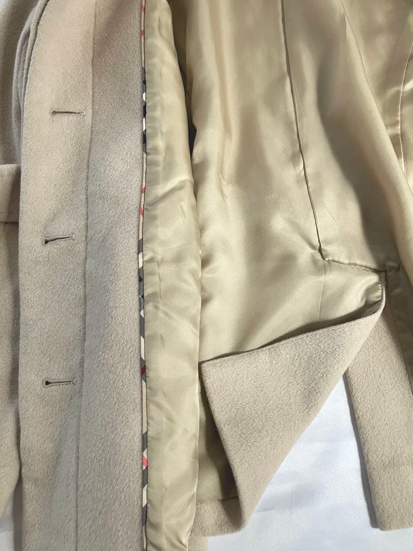 バーバリーロンドンアンゴラ・ウール　コート　トレンチ ベルト38M