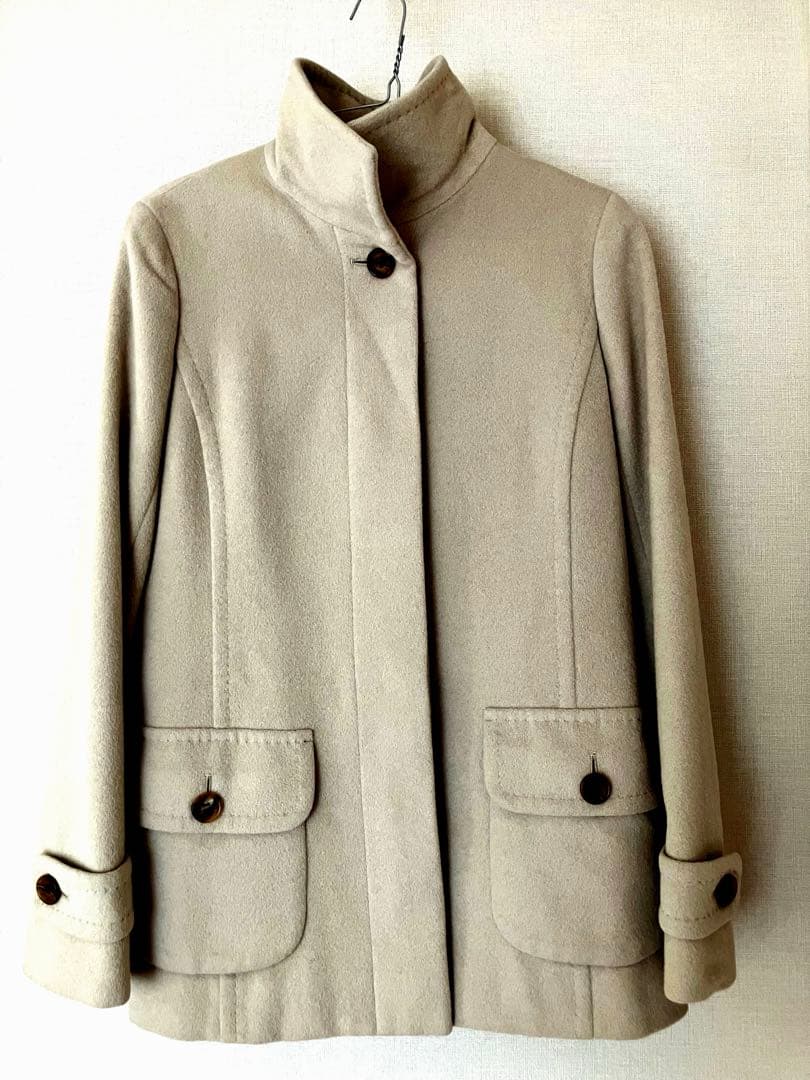 バーバリーロンドンアンゴラ・ウール　コート　トレンチ ベルト38M