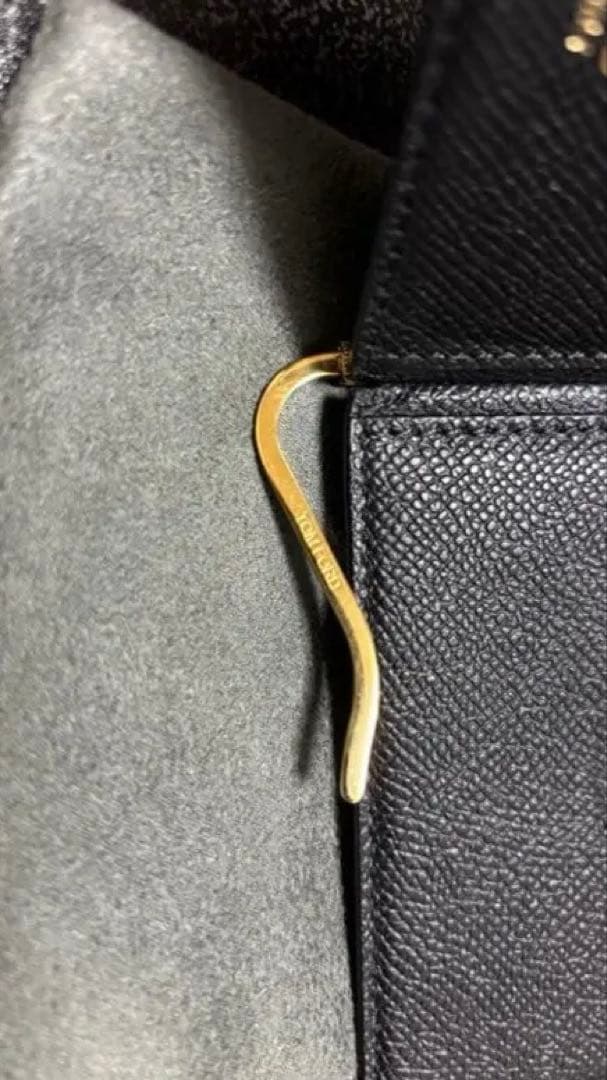 TOM FORD ブラック レザー マネークリップ