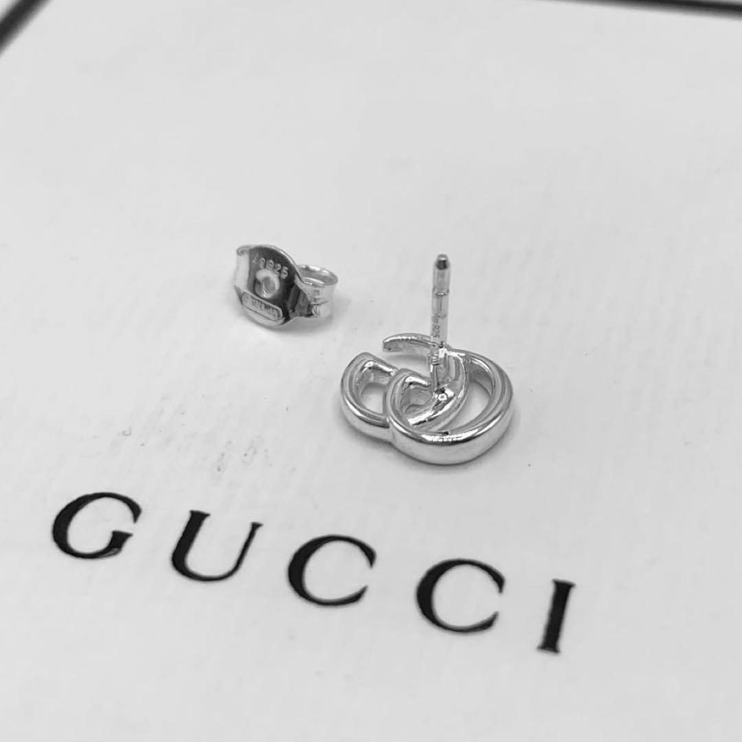 【超美品】GUCCI ピアス　フラワー　インターロッキング　マーモント　ダブルG
