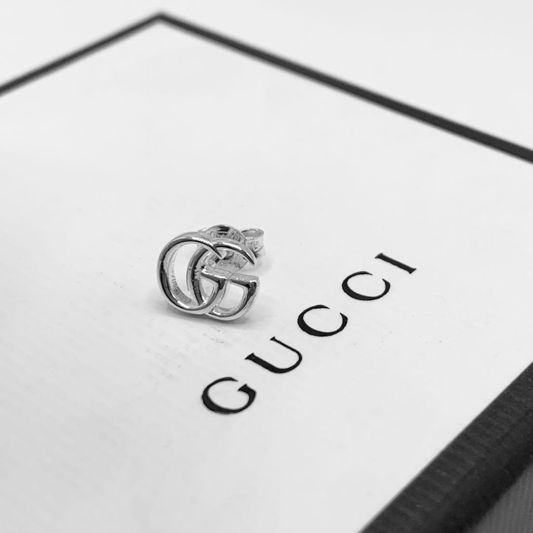 【超美品】GUCCI ピアス　フラワー　インターロッキング　マーモント　ダブルG