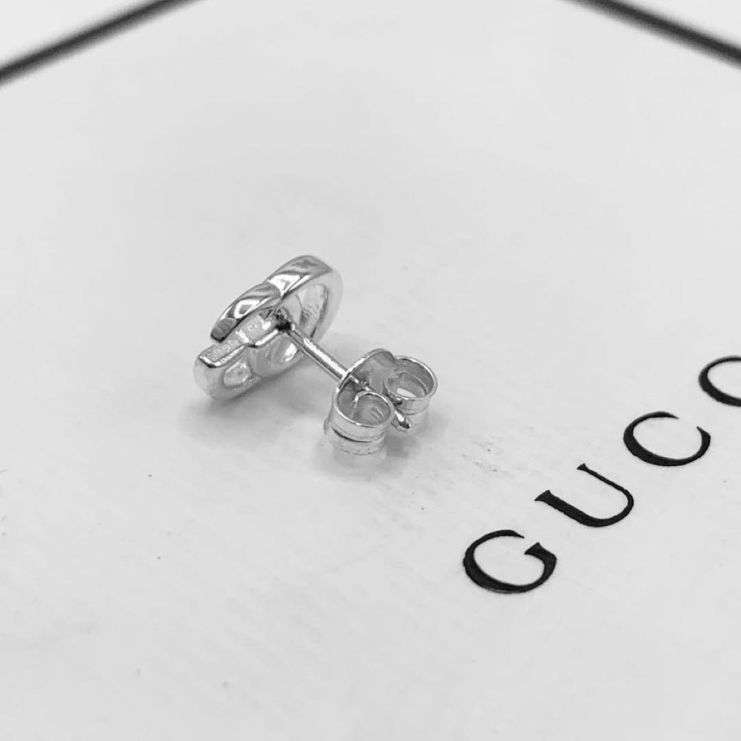【超美品】GUCCI ピアス　フラワー　インターロッキング　マーモント　ダブルG