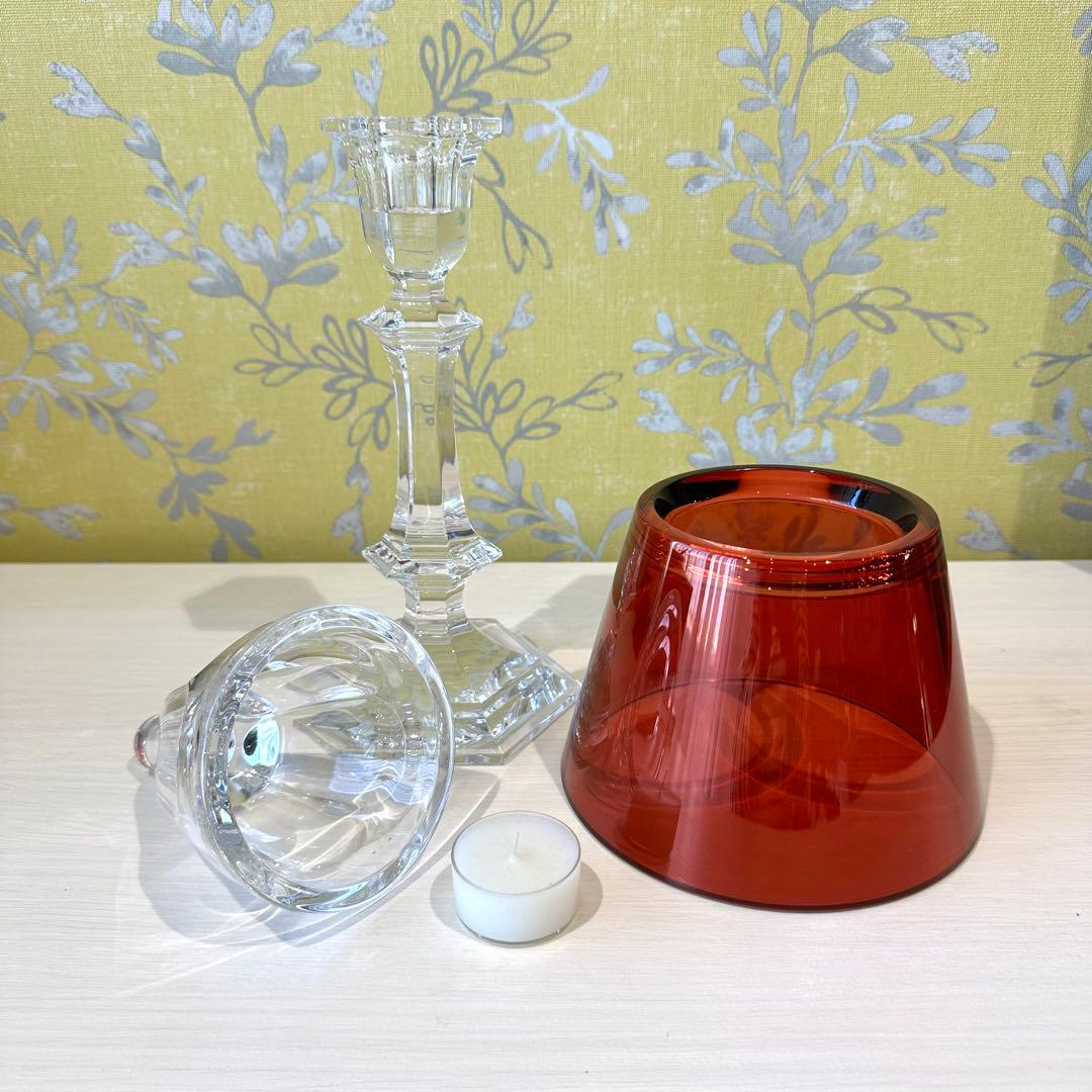 メルカリ市お値下中！BaccaratバカラアワファイアーキャンドルスタンドRED