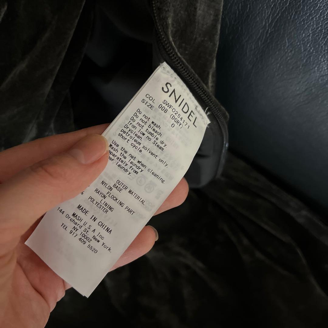 スナイデル　フロッキーベロアドレープドレス