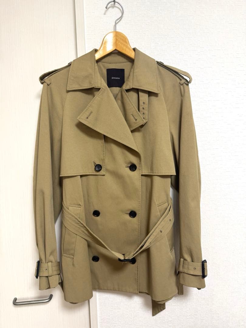 anuans ハーフオーバートレンチコート　BEIGE M