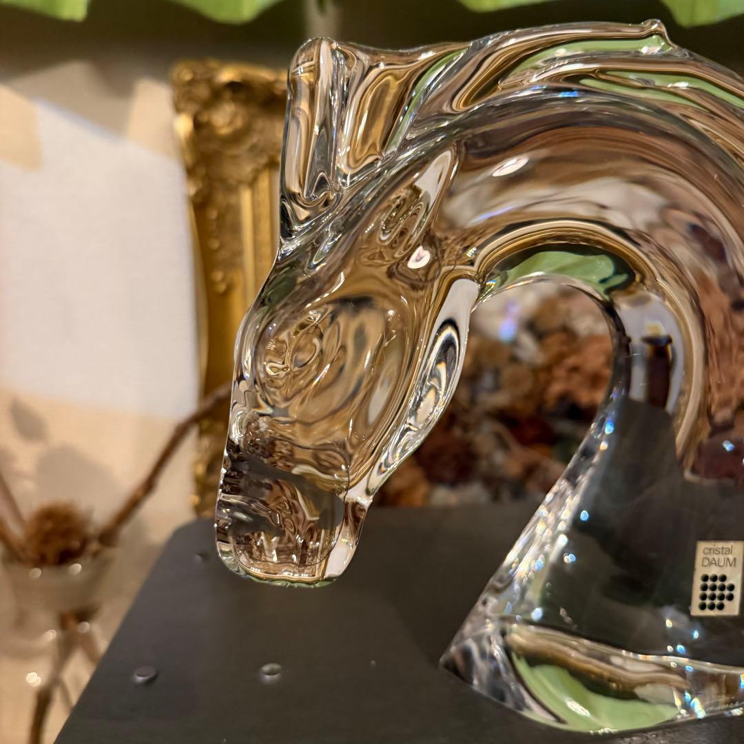 DAUM 馬 クリスタル ドーム フランス ビンテージ ガラス FRANCE