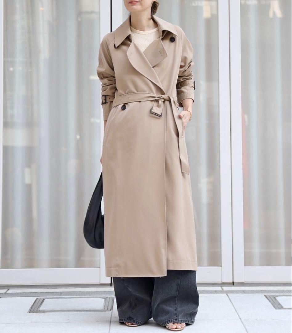 gabardineトレンチ 36 ベージュ ドゥーズィエムクラス
