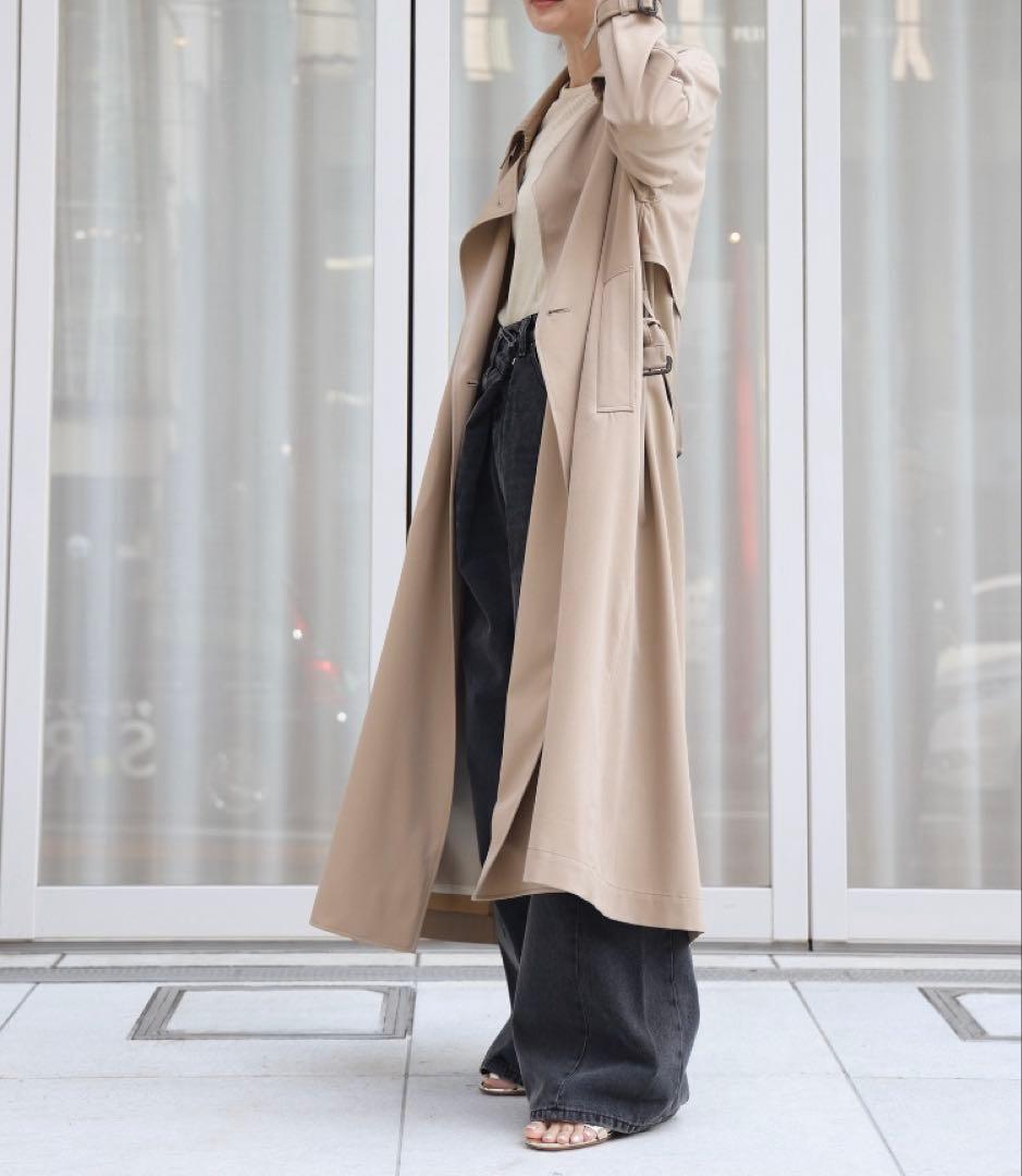 gabardineトレンチ 36 ベージュ ドゥーズィエムクラス