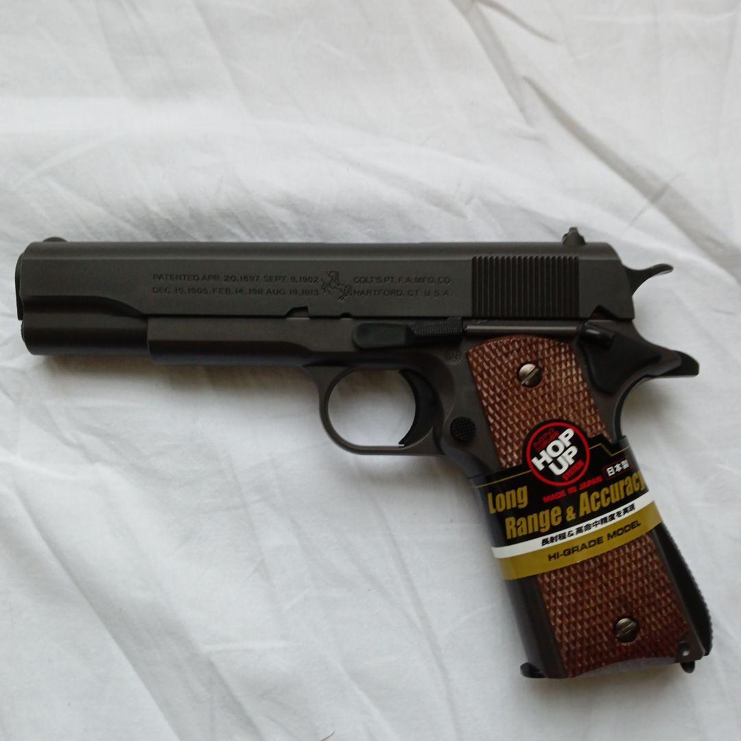 BB弾強烈東京マルイエアコッキング、コルトガバメント新品18禁【強化カスタム済】