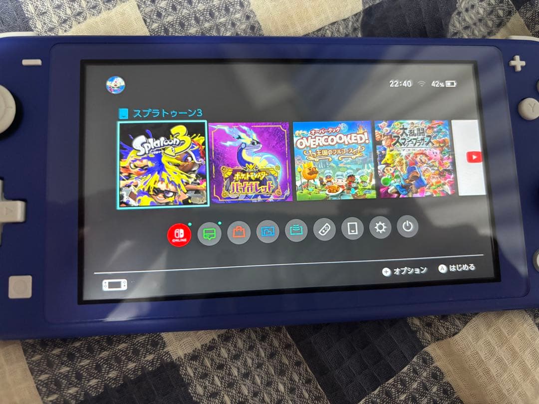 【美品】Nintendo Switch Lite 青色 本体+SD64gb付き