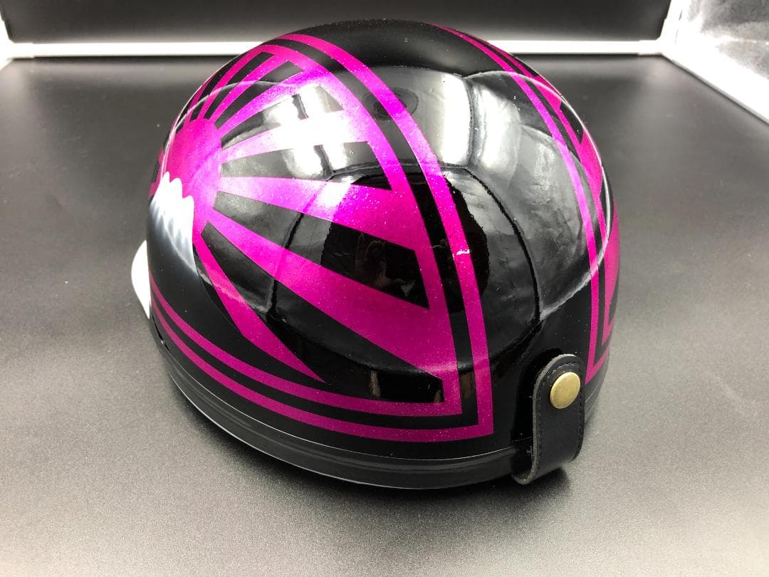 コルク半　カスタム　富士日章　三つボタン　ブラックピンク　ラメ　高級クリヤ