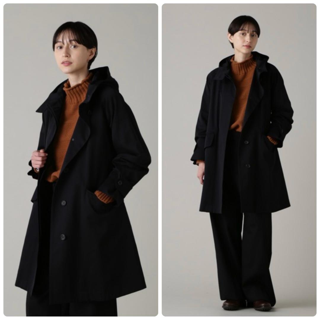 美品✨マーガレットハウエル　23AW　コットンギャバジンコート　ブラック　S