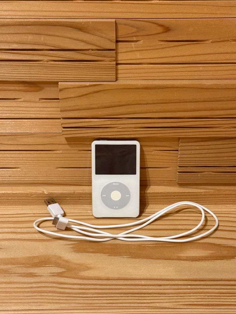 名無しiPod Classic ホワイト USBケーブル付き　第5世代
