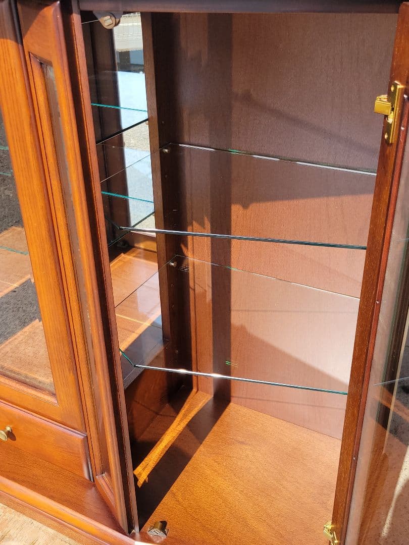 さやか 三陽家具工業 アドリア S-6 木製キャビネット 飾り棚 照明付き