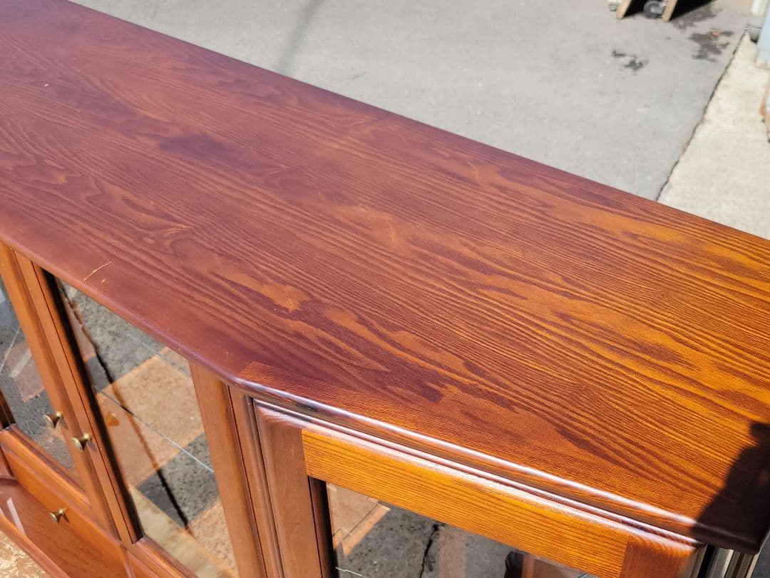 さやか 三陽家具工業 アドリア S-6 木製キャビネット 飾り棚 照明付き