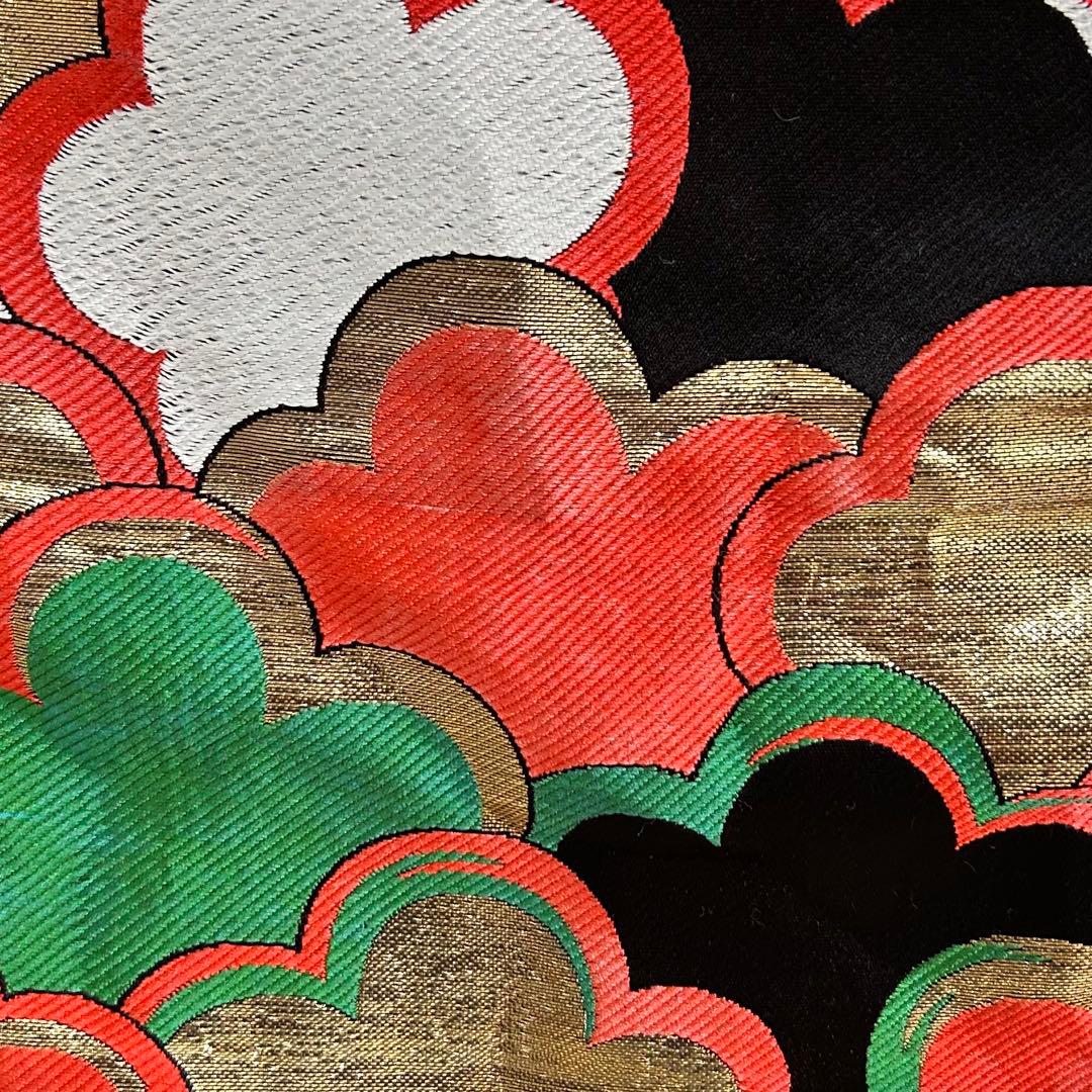 七五三　着物　7歳　女の子　13点セット　深緑　束ね熨斗　花車　四季草花　金彩