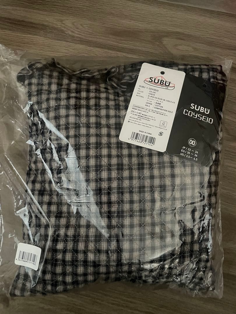 靴 SUBU COYSEIO FLUFF CHECK PADDING SHOES
