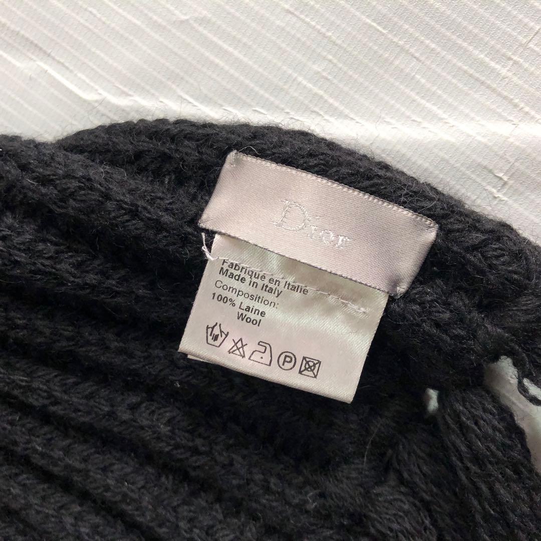 06AW Dior HOMME エディ期 バイカラー ロングマフラー フリンジ