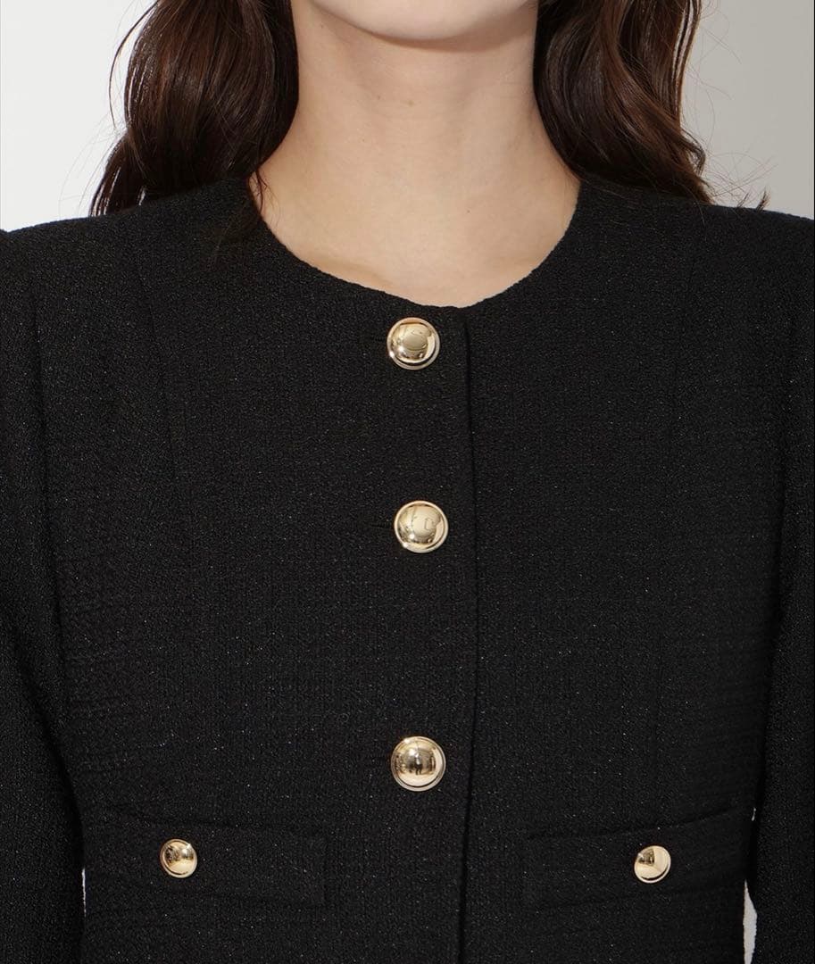 完売品/発送前なので今日だけ値下げします　ツイードジャケットドッキングワンピース