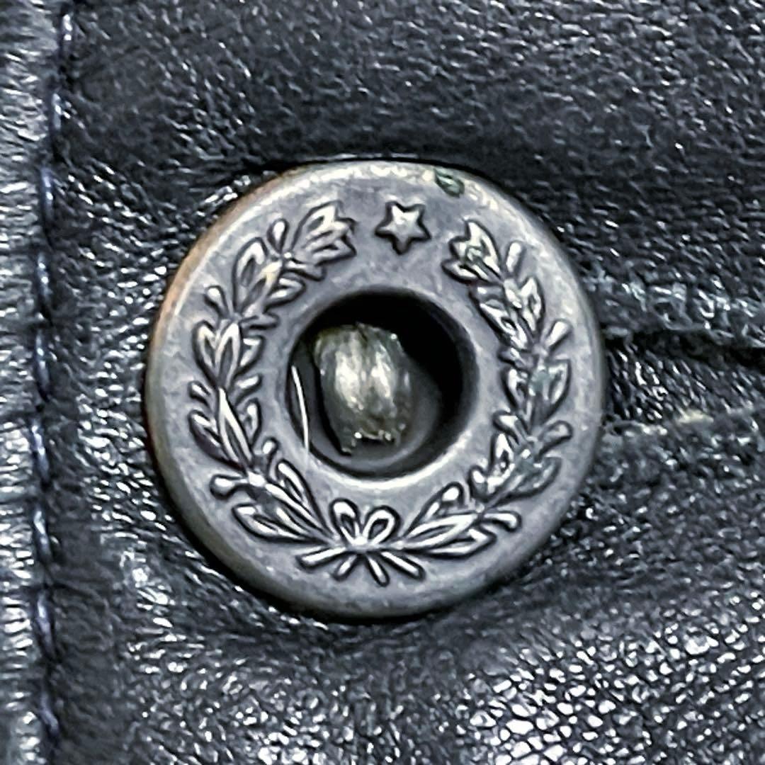 【希少】RALPH LAUREN RRL黒 羊革 レザーパンツ 27 バイカー