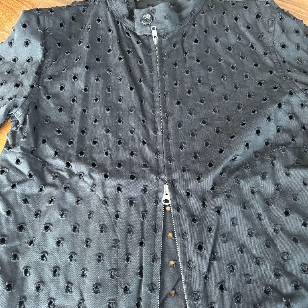 LIMI feu パンチング　ジャケット　ヨウジヤマモト　ノーカラー　ブルゾン