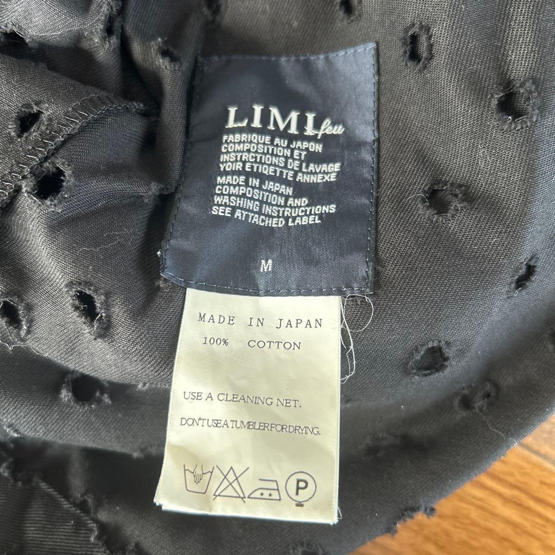 LIMI feu パンチング　ジャケット　ヨウジヤマモト　ノーカラー　ブルゾン