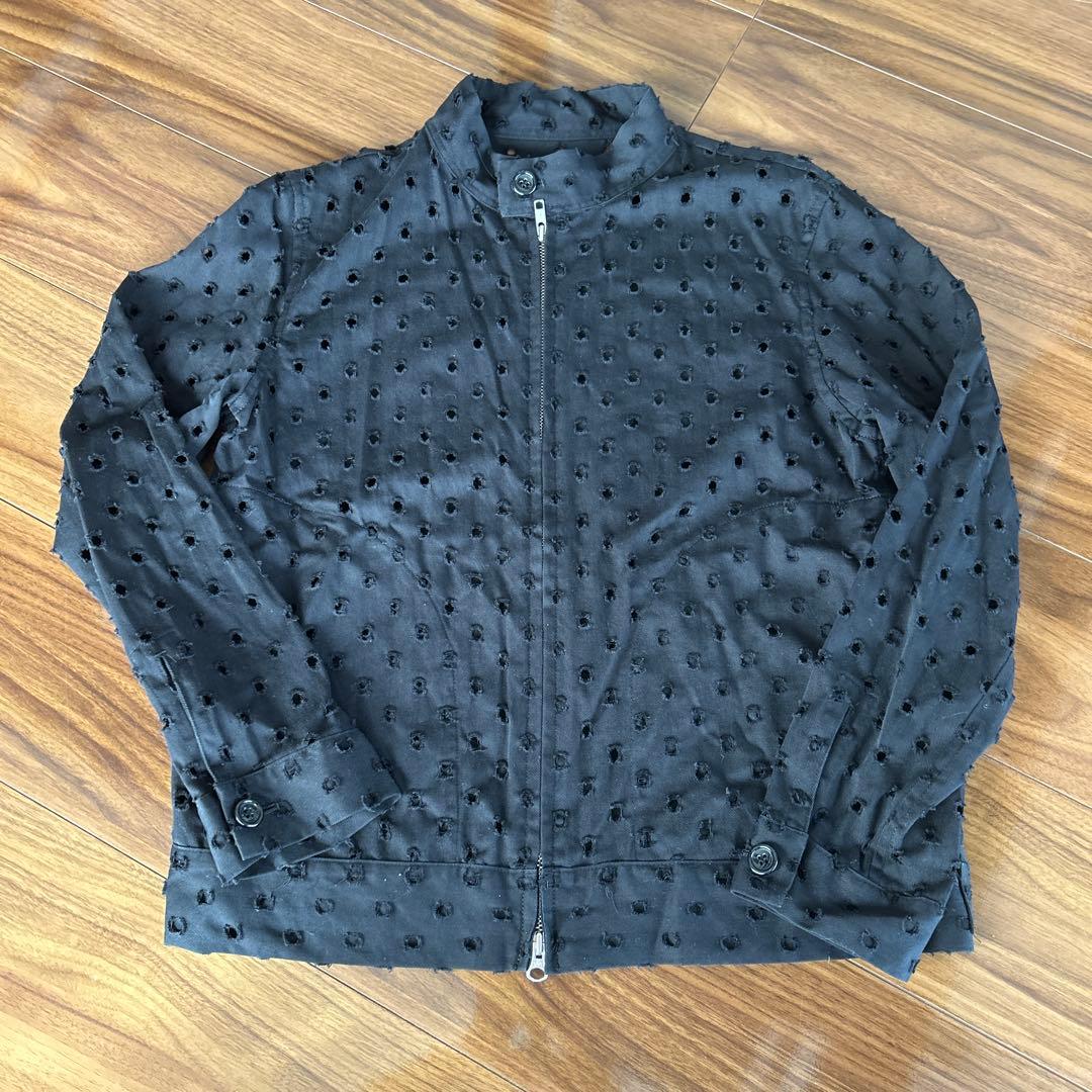 LIMI feu パンチング　ジャケット　ヨウジヤマモト　ノーカラー　ブルゾン